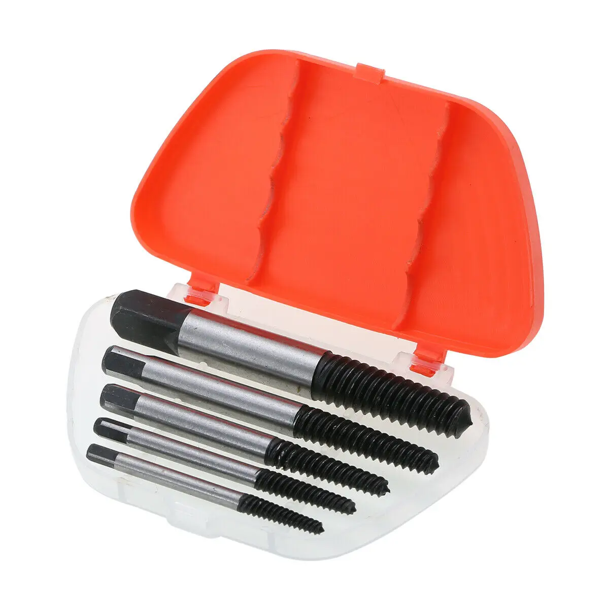 

5Pcs/Set Steel Broken Speed Out Damaged Screw Extractor Drill Bit Guide Set Broken Bolt Remover Easy Out Set