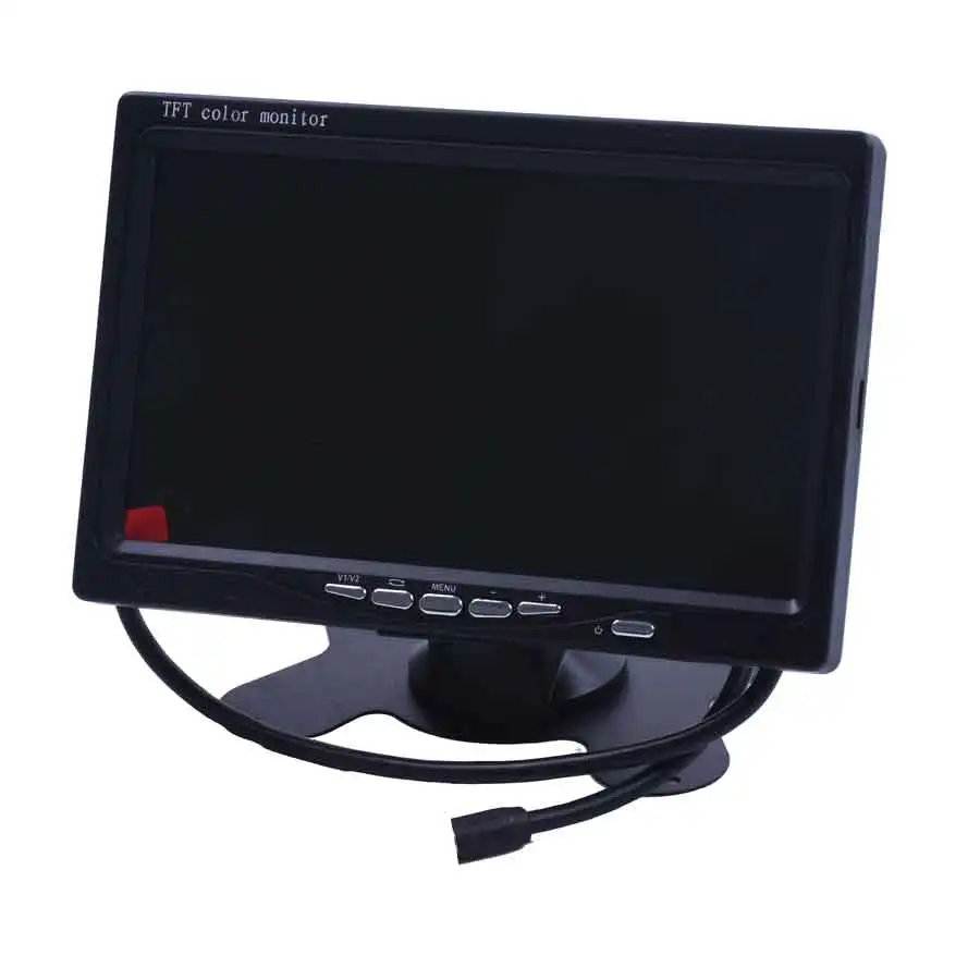 

7 Inch Color TFT LCD DC 12V Car Monitor Rear View Headrest Display With 2 Channels Video Input For DVD VCD Reversing Camera