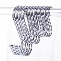 Ganchos en forma de S de acero inoxidable para cocina y dormitorio, perchero multifunción, soporte de broche, herramientas de almacenamiento colgantes