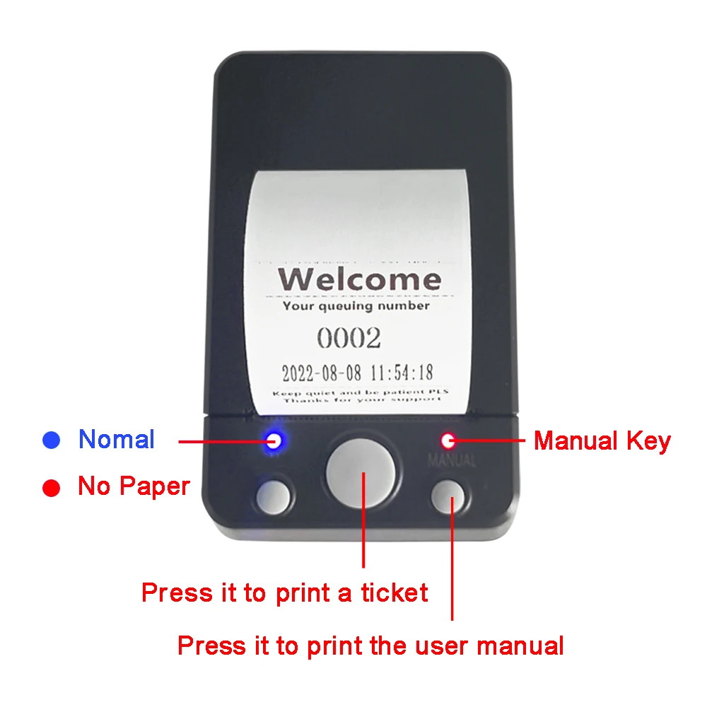 Ticket Thermal Printer Can Edit Print Text Via Pc 57mm Print Tickets Number Ticket Dispenser Show Waiting Number For Bank - Pagers - AliExpress