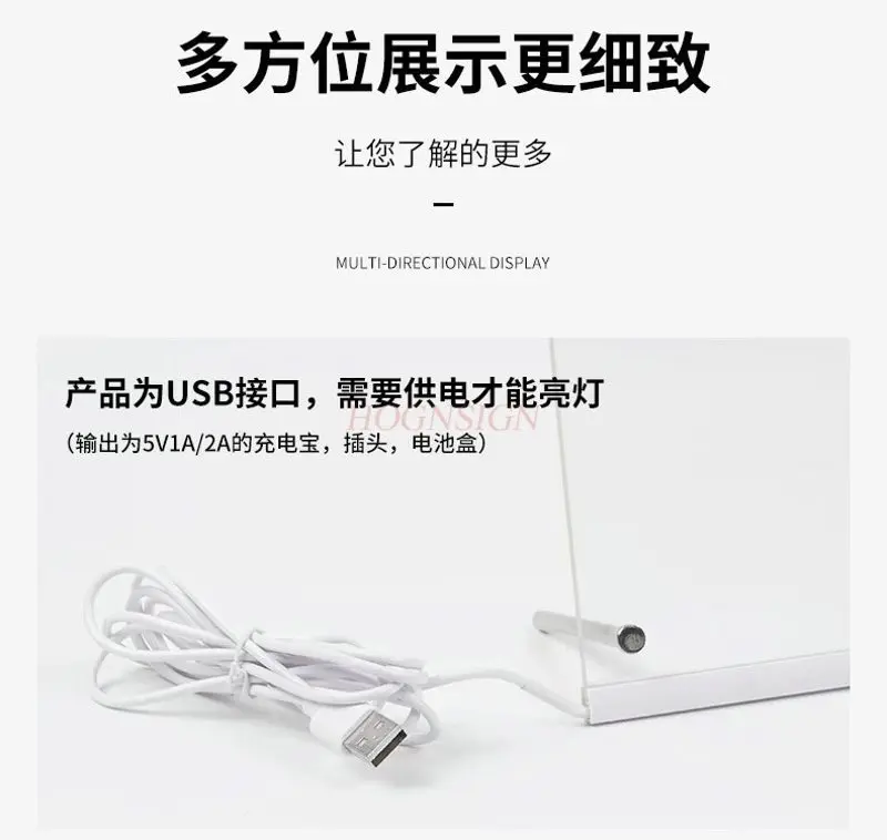 1pcs 형광 보드, 손으로 쓴 빛나는 광고 보드, 스톨 디스플레이 보드, LED 라이트 보드, 창의적인 메뉴 테이블 보드