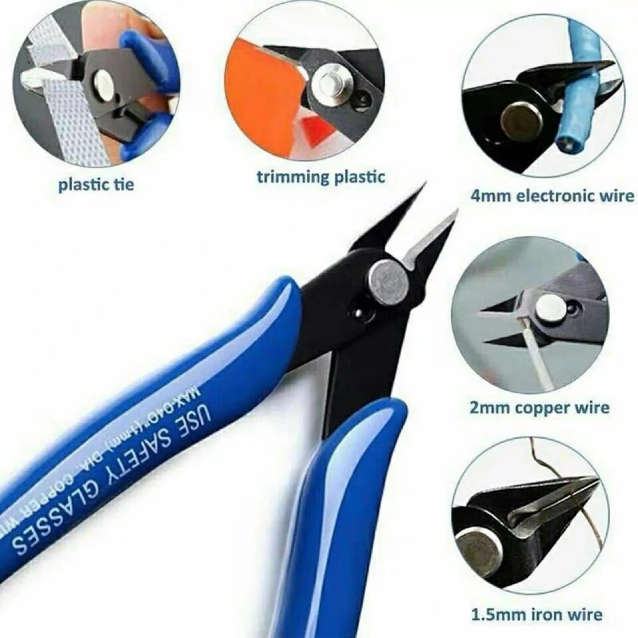 Pince coupante diagonale précision 1,6 mm acier HSS pour modélisme bricolage