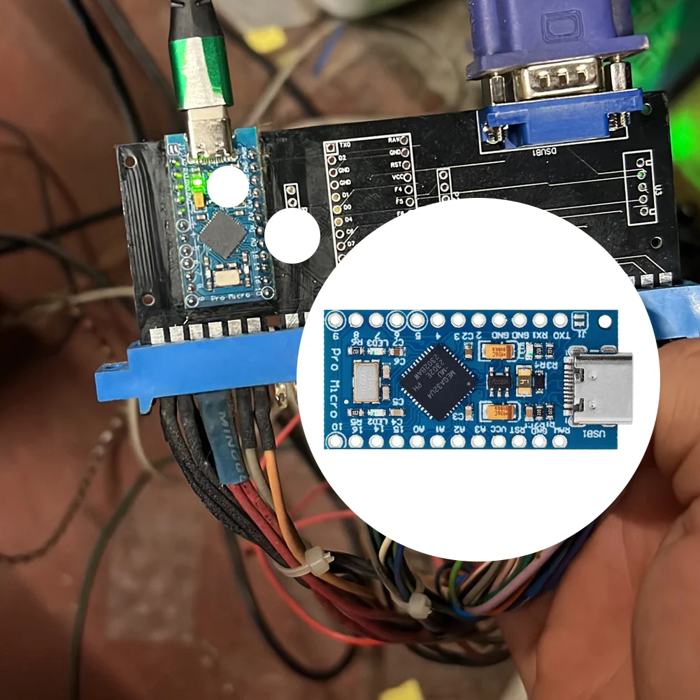 2열 핀 헤더가 있는 프로 마이크로 모듈 ATmega32U4 5V/16MHz 모듈 컨트롤러 Arduino IDE V1.0.1용 전압 조정기