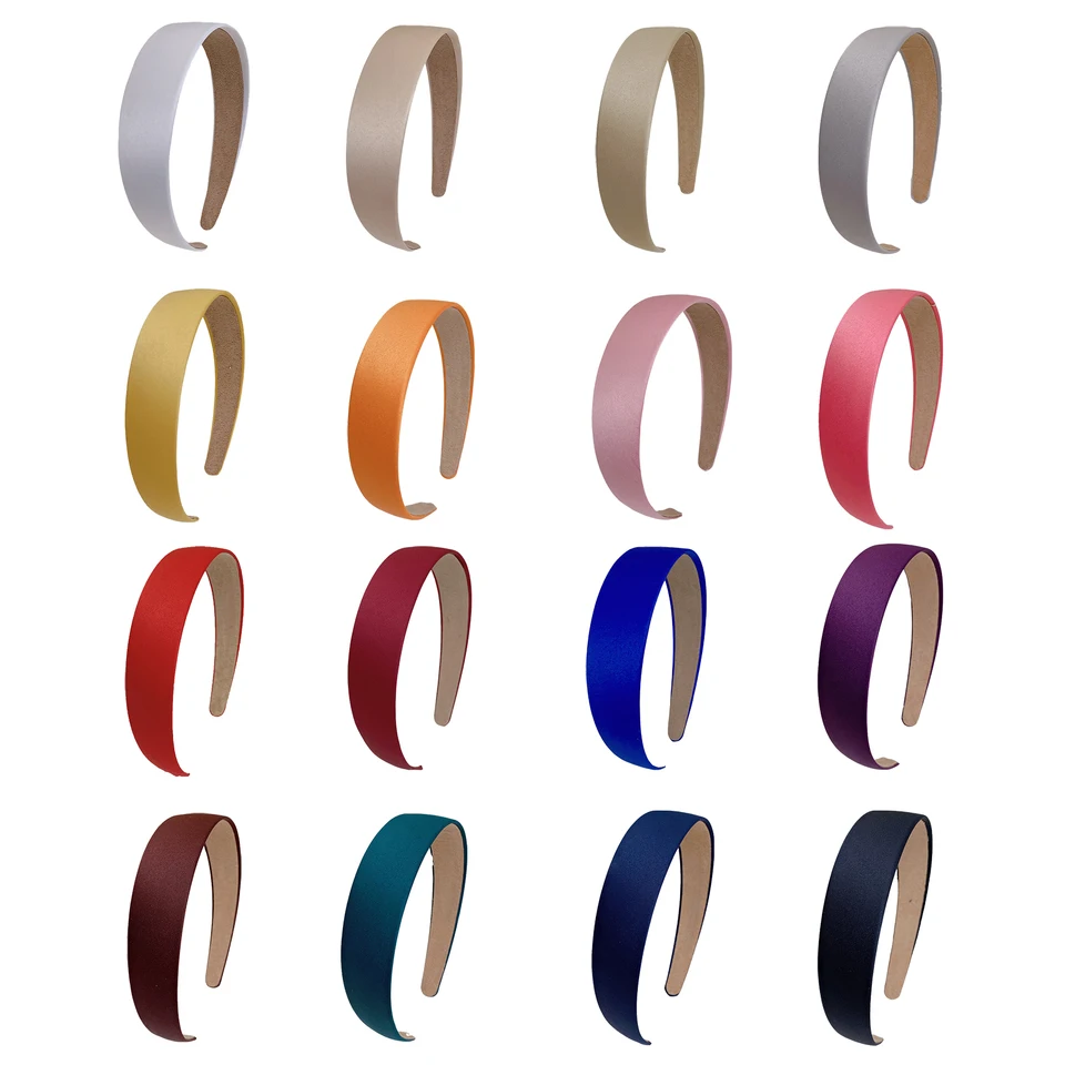 SIQUK 12 Pezzi Fasce Capelli in Raso 3cm Cerchietti Antiscivolo Nastro Cerchietti Capelli per Donna e Ragazze, 12 Colori