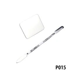 Portable Stainless Steel Makeup and Nail Art Mixing Palette with Spatula (P015)