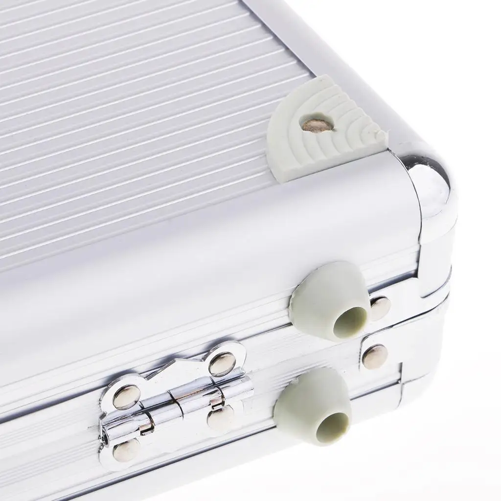 100pcs Aluminum Poker Chip Case Empty Memory for Playing Cards Portable Poker Chip Suitcase Chips Container