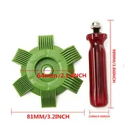 Peigne de réparation d'aileron de radiateur universel, climatiseur de voiture, peigne à condensateur de refroidissement, brosse de nettoyage AC, outils de réparation de refroidisseur d'évaporateur 6