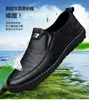 Mens Leather Loafers Non Slip Walking Flats Breathable Outdoor Slip on Casual Shoes for Male Work Office Driving Sneakers2 4