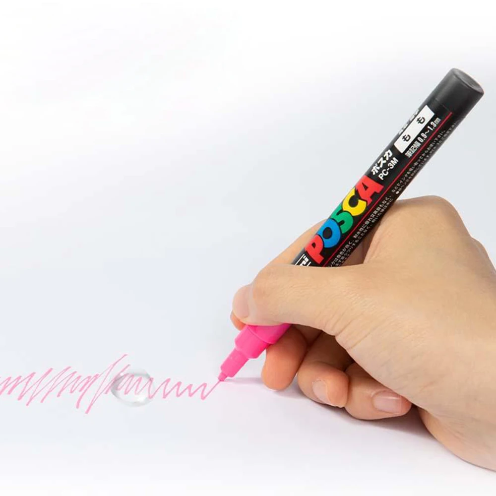 1pcs Japan UNI POSCA Acrylic Marker Pen PC-3M 0.9mm-1.3mm Water-based Pen POP Advertising Poster Graffiti 24 Color Art Painting 4