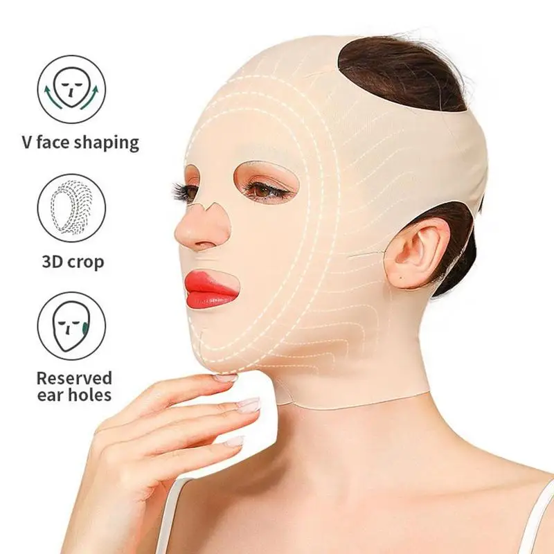 Face Lift Mask - Slimming & Breathable Anti-Wrinkle Facial Shaper with Chin & Cheek Lifting Strap