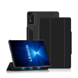 Premium PU Leather Magnetic Detachable Protective Tablet Case for Legion Y700 TB322FC (Black)