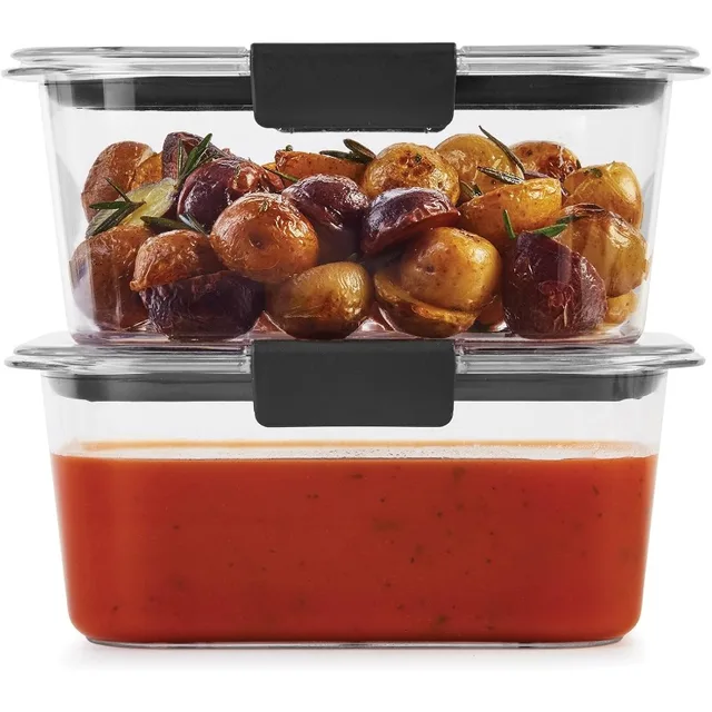 Rubbermaid Brilliance Food Storage Container Plastic 1.3 cup 3.2 cup  Airtight