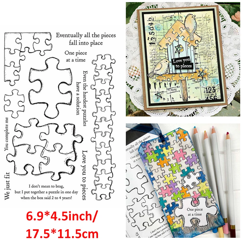 Vintage Car Clear Stamps Number Puzzle Postcode Fly Free Warm Words Seal for DIY Scrapbooking Christmas Paper Gift Card Crafts