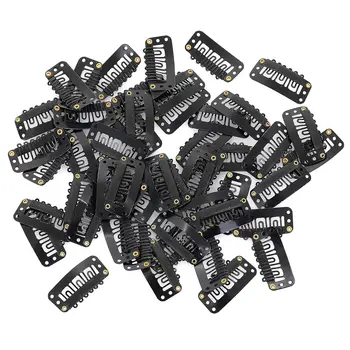 Clip per parrucca a scatto da 20-200 pezzi Clip per estensione dei capelli a forma di U a 6 denti per proteggere la parrucca con clip per parrucca in gomma siliconica