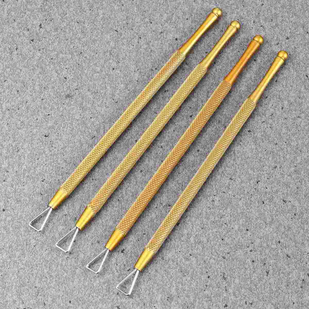 4 Pcs Manicure Tools Nail Scraper Stainless Steel Gel Remover Triangular Design Cuticle Peller Removing Pusher nail care kit,manicure tools,manicure pedicure kit,manicure set,nail art pusher,nail manicure tools,manicure pedicure tools,cuticle pusher,nail manicure sticks,nail polish tools