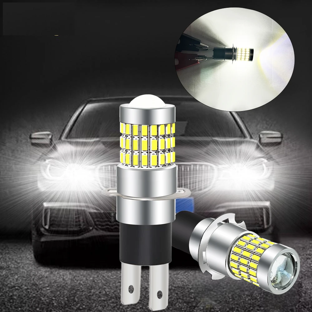2PCS H3C 전구 LED 흰색 6000k 안개 전구 자동차 보조 조명, 주간 주행등 방수 강력한 12-24V.