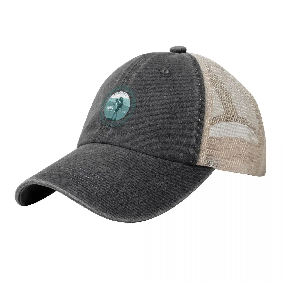 

South West Coast Path (T) Cowboy Mesh Baseball Cap Snap Back Hat Visor Thermal Visor Designer Man Women's