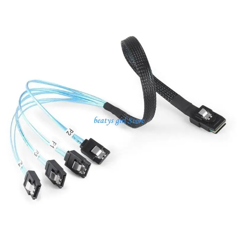C7AB 미니 SFF-8087 4 케이블 90도 대상 하드 디스크 데이터 케이블 사용하기 쉬움