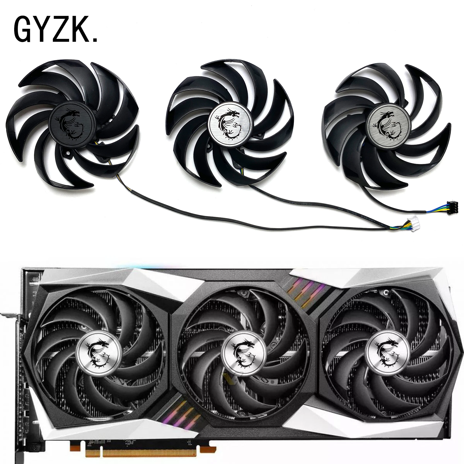 Nuovo Per Msi Radeon Rx7900Xt 7900Xtx Gaming Trio Classic Scheda Grafica Ventola Di Ricambio Muslimah