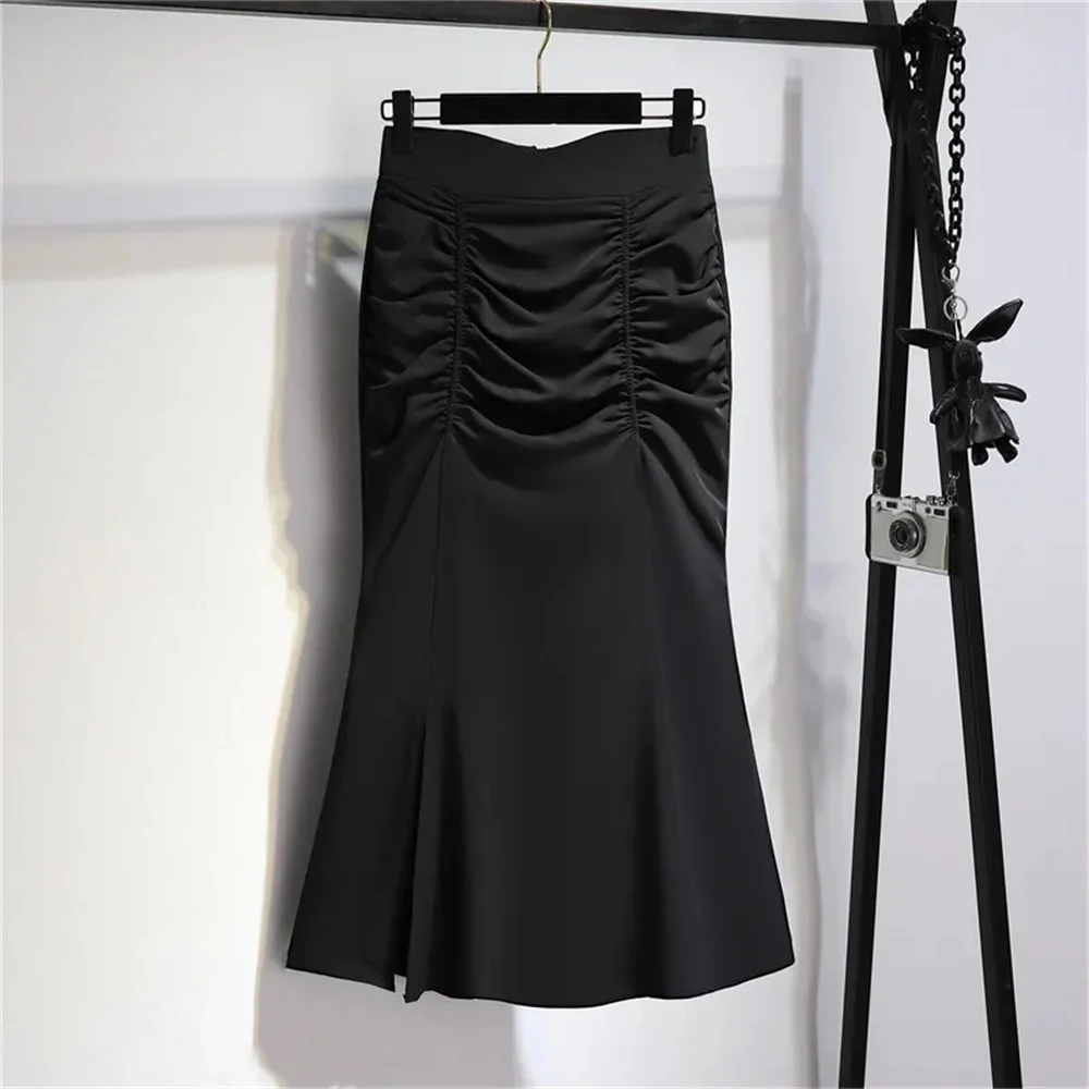 

Spring and Summer High Waist Loose Skirt Design Sense Female Fishtail Long Hip skirt Skirts for Women Woman Clothing Beautiful