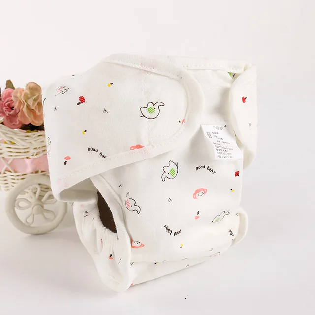 Baby Reusable Diapers Panties Baby Cloth Diapers for Baby Cotton Training Panties Diapers Washable Diaper Breathable Ecological Pink elephant