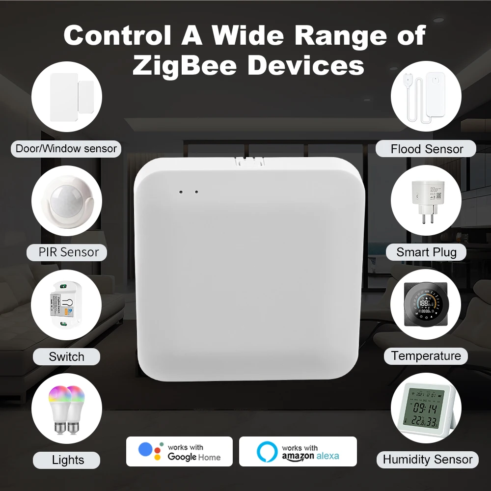 Tuya Zigbee 3.0 Gateway Hub Smart Home Wireless Bridge Work With Smart Life APP Remote Control Automation Intelligent Device