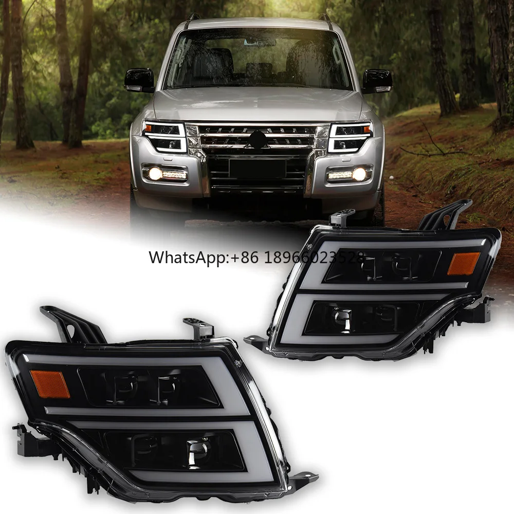 

Светодиодные фары, проектор Drl, автомобильный аксессуар, автомобильные фары для Mitsubishi Pajero, фары 2006-2018 V97, передняя фара V87 V93 V95