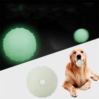 Funny Dog Chew Ball TPR Elastic Luminous Balls Small Dogs Teeth Cleaning Leakage Food Toy Glow in The Dark Ball Pet Toys 1