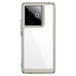 Enhanced Protective Phone Case with TPU Border and Acrylic Backplane Bumper for Realme GT 7T (Gray)