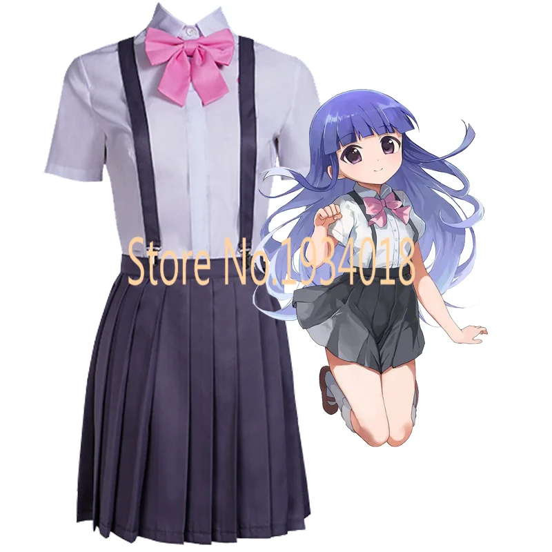 

Anime Higurashi When They Cry Furude Rika Cosplay Costume JK Uniform Suit Halloween Carnival Outfits