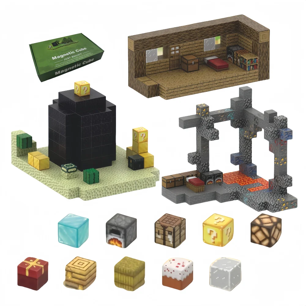 DIY Magnetic Blocks-Build Mine Magnet World Set for Boys & Girls Age 3+,Sensory Toys for Toddlers Gifts Construction Decor Toys