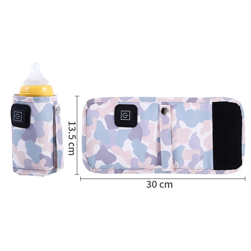 Universal USB Milk Water Warmer Portable Baby Nursing Bottle Heater Camouflage-Black