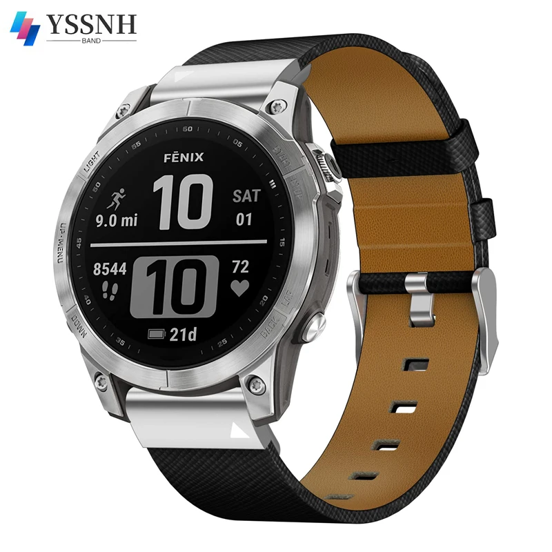 

Кожаный ремешок для часов Fenix 6 / Fenix 5 / Fenix 7, ремешок для часов QuickFit 22 мм, кожаный ремешок для Garmin Fenix 6 Pro/Fenix 5 Plus/EPIX 2