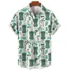 Coconut Tree Shirt For Men3d Printed Men's Hawaiian Beach Short Sleeve Casual Tops Tee Shirts Man Clothing Blouse Camisa 4