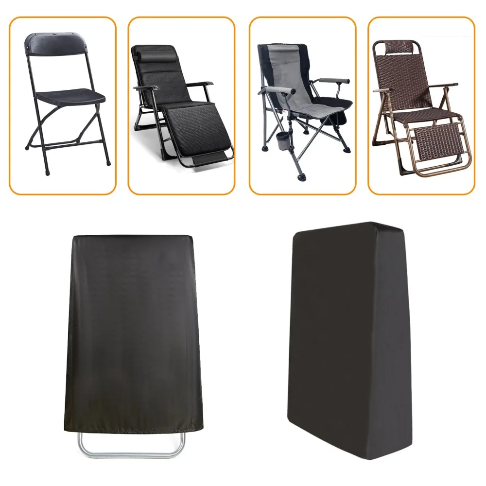 Outdoor Folding Chair Cover Dustproof All Weather UV Resistant Lawn Patio Beach Chair Cover Folding chair not included