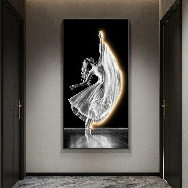 Girl Dance Art LED Wall Lamp for Interior Decoration