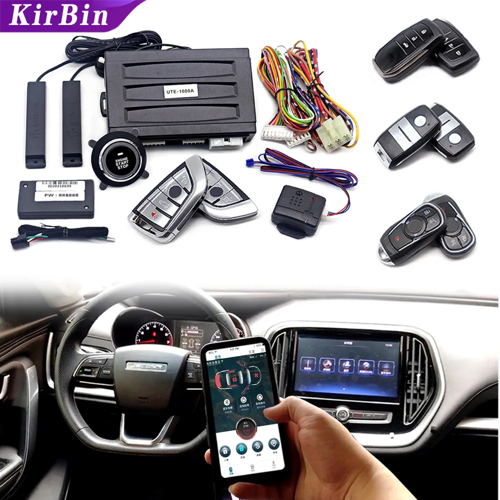 Universal Car Alarm Autostart Keyless Entry System Remote Start Kit For