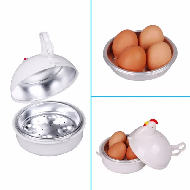 Portable Eggs Steamer Chicken Shaped Microwave 4 Egg Boiler Cooker for  Kitchen Cooking Appliances Steamer Home Egg Poachers - AliExpress