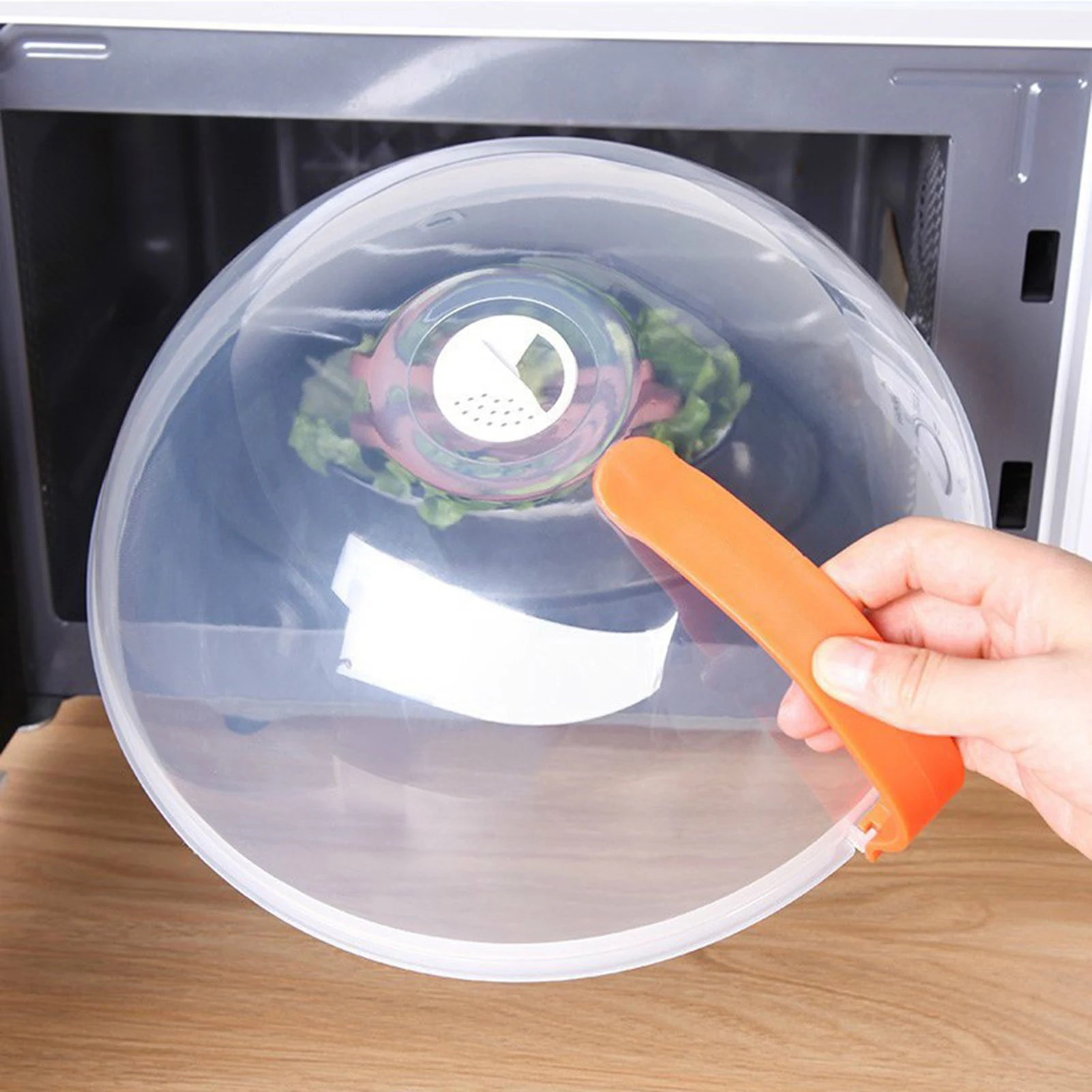 Reusable Vented Microwave Splatter Cover Lid Food Fresh Keeping Large For  Kitchen Bowls Cake Dish Plastic Universal Covering - AliExpress