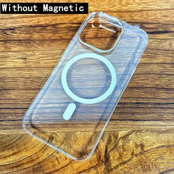 Ultra - Durable Clear Shockproof Phone Case - Slim, Hard Magnetic Protection - iPhone 15 Plus (With Magnetic)