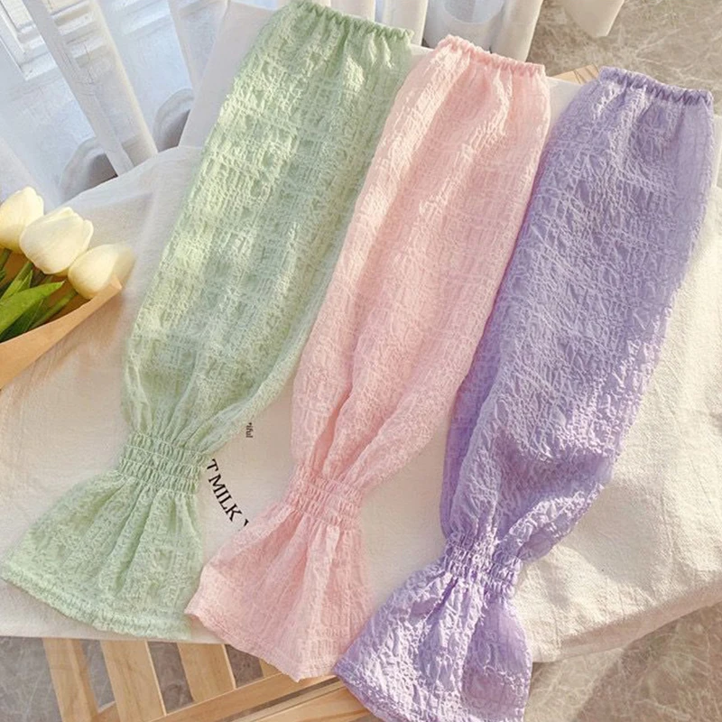 

Women Loose Sun Protection Oversleeve Covers Summer Sweet Girls Fingerless Riding Driving Outdoor Arm Cuffs Fashion Accessories