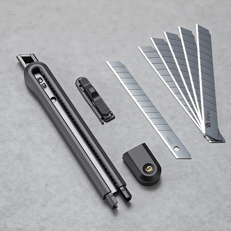 유틸리티 나이프 세트 9mm SK5 금속 블레이드 포켓 나이프 종이 상자 절단 해체용 나이프 가정 및 학교 용품