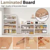 House Z-Beam White Heavy Duty Garage Storage Shelving Adjustable 5-Tier Metal Shelves Laminated Shelf Industrial Utility 4