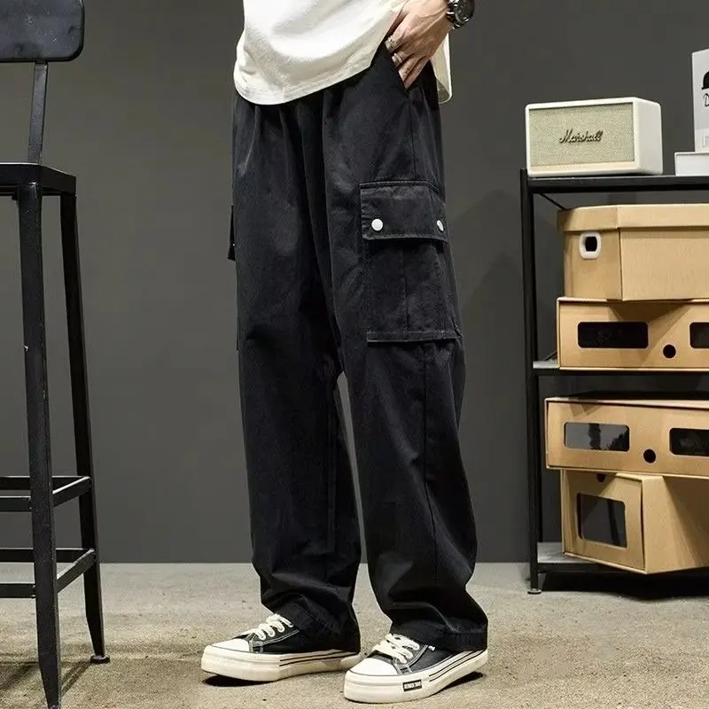 

Stylish cargo pants Casual pants wide-leg patchwork straight-leg pants