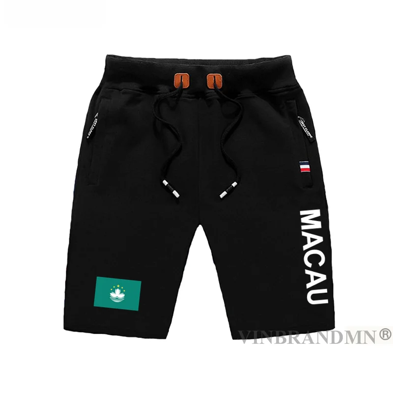 

Macau MAC Macao Macanese China Men Board Shorts Country Flag Clothing Zipper Pocket Bodybuilding Fashion Cotton Design Shorts