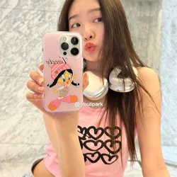 Ins Japanese Anime Cute Girl Pink Cartoon Lovely Phone Case - Y2K Kawaii Cover - iPhone 15 Plus (A)