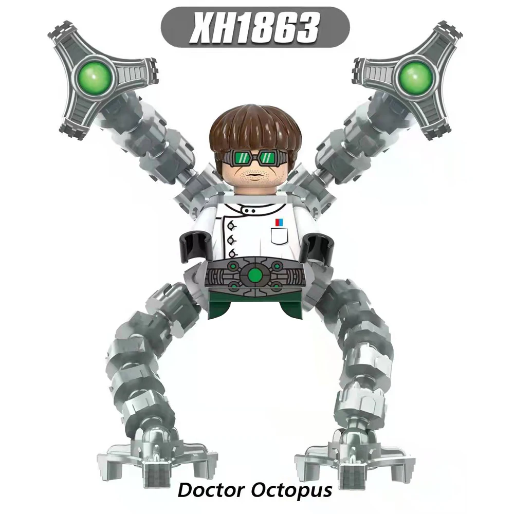 

Xh1863 Peter Parker Model Building Blocks Electro Doctor Octopus Bricks Kingpin Figure Mini Green Goblin Figurines Toys