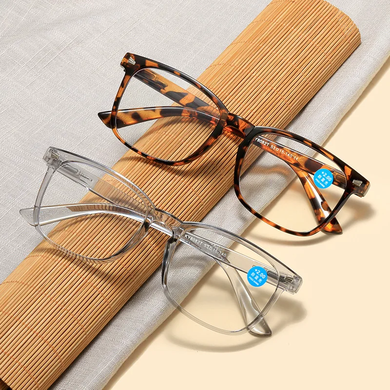 

Men Classic Anti Blue Light Computer Reading Eyeglasses Women Transparent Square Farsighted Glasses For Presbyopia 0 to +4
