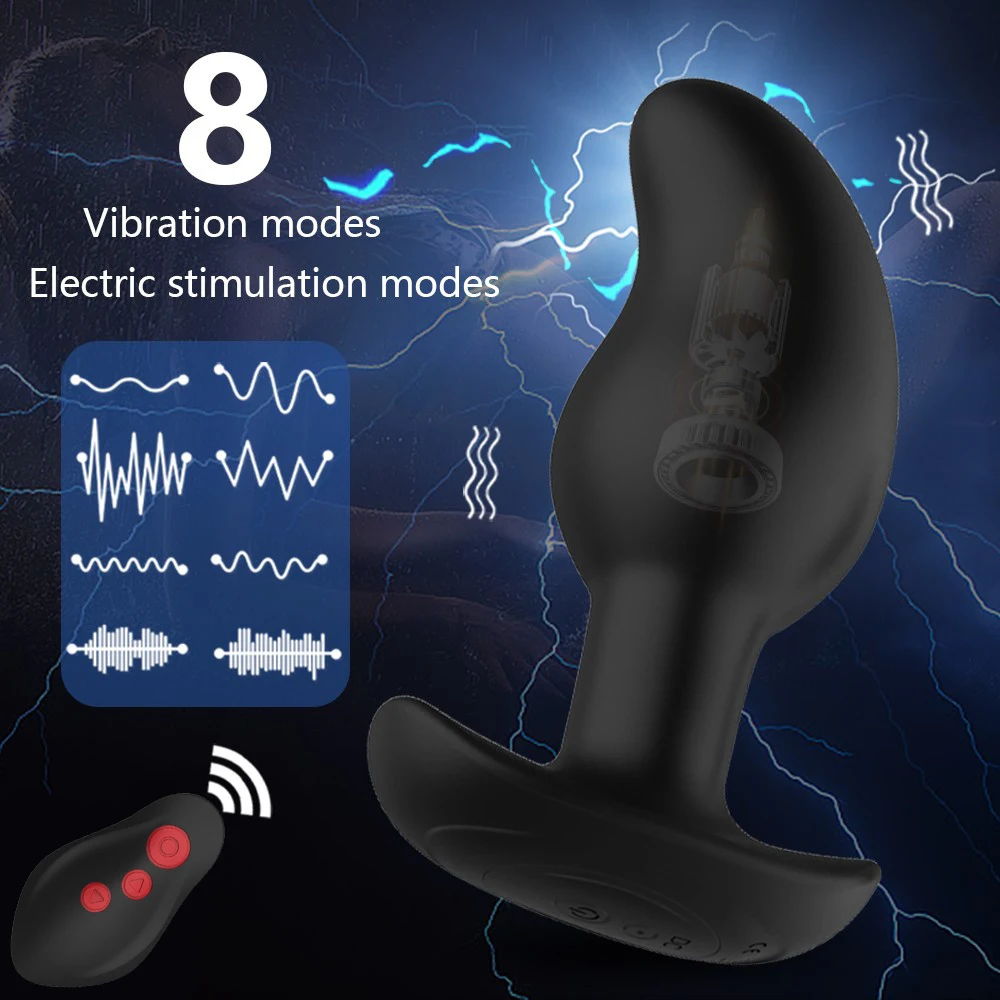 Electric Shock Prostate Massager Wireless Anal Vibrator Dildo Butt Plug Sex Toys For Men Women male sex toy