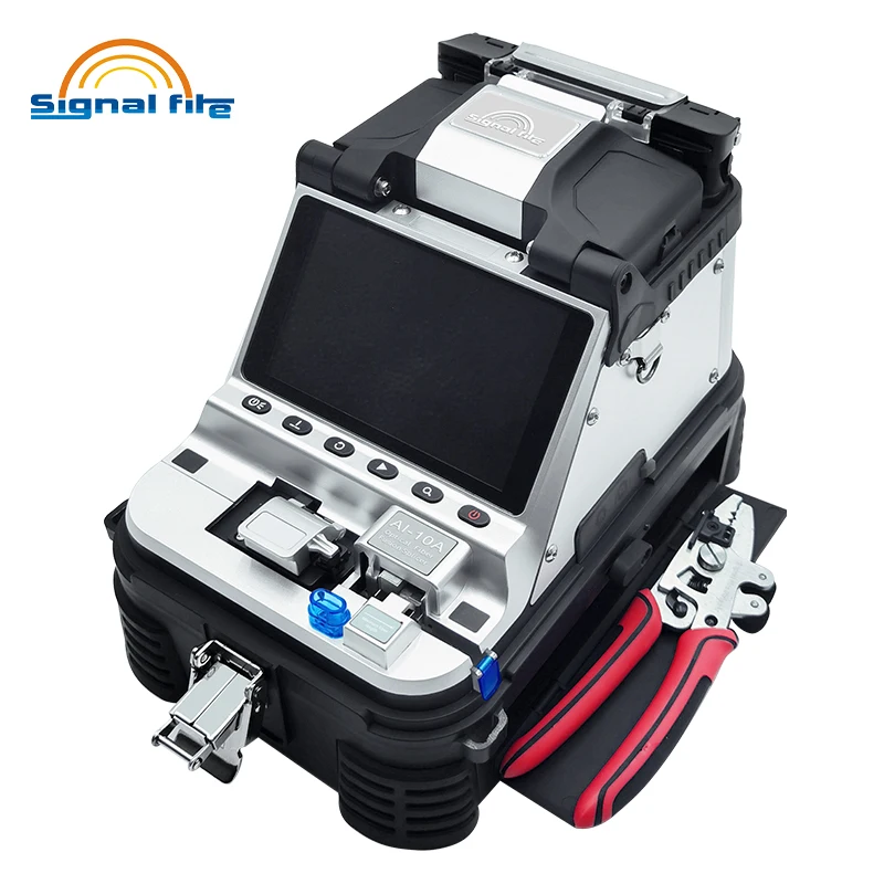 

New Professional Fiber Optic Fusion Splicer 6 Motors Touch Screen Optical Core Welder Splicing Machine With VFL OPM Tool Kits